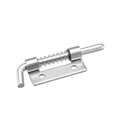 Harfington Uxcell Spring Latch, 2.2 Inch Right-handed Zinc Plated Barrel Bolt Lock for Cabinet Door