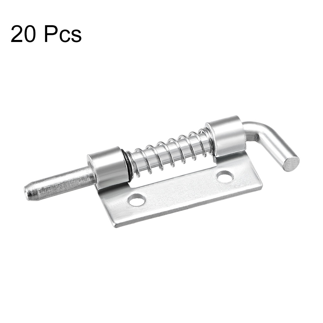 uxcell Uxcell Spring Latch, 2.2 Inch Left-handed Zinc Plated Barrel Bolt Lock for Cabinet Door, 20 Pcs