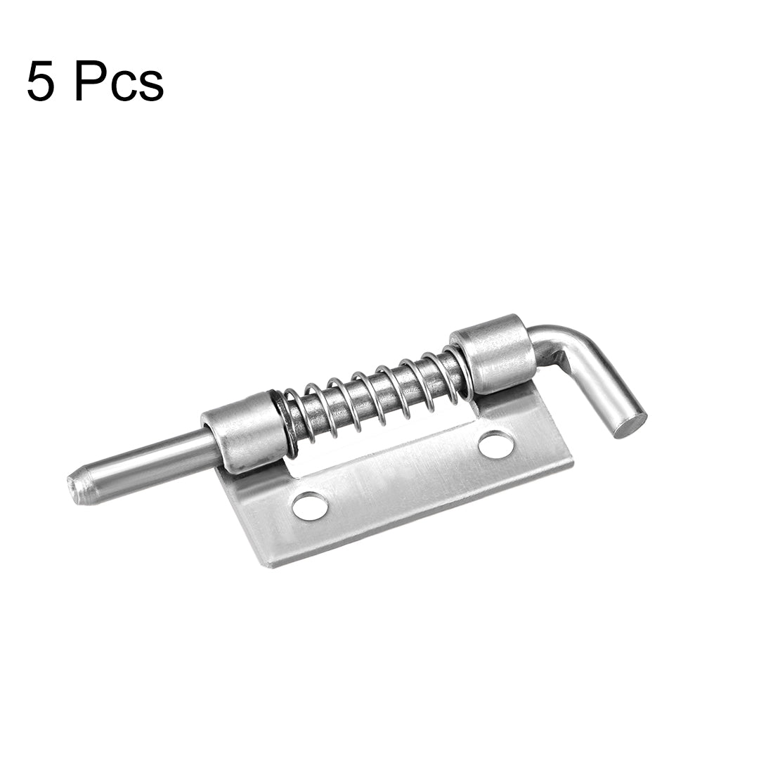 uxcell Uxcell Spring Latch, 2.2 Inch Left-handed Stainless Steel Barrel Bolt Lock for Cabinet Door, 5 Pcs