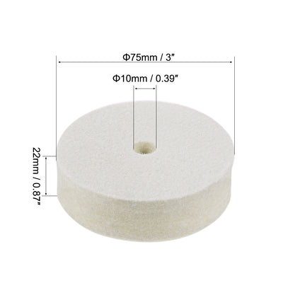 Harfington Compressed Wool Polishing Wheel Round Buffing Pads