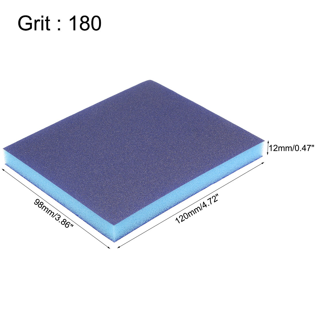 uxcell Uxcell Sanding Sponge, Medium Grit 180 Grit Sanding Block Pad, 4.72" x 3.86" x 0.47" Size  12pcs