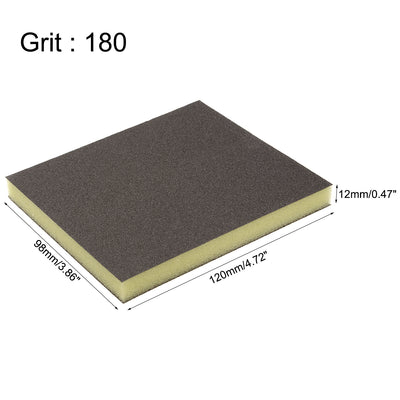 Harfington Uxcell Sanding Sponge, Medium Grit 180 Grit Sanding Block Pad, 120 x 98 x 12mm Size 12pcs