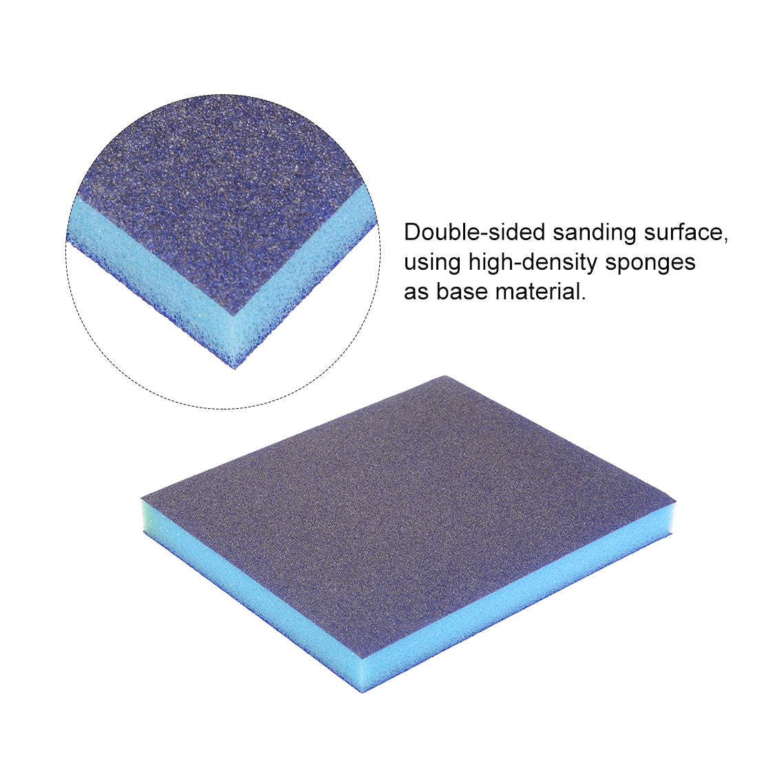 uxcell Uxcell Sanding Sponge, Medium Grit 120 Grit Sanding Block Pad, 4.72" x 3.86" x 0.47" Size 12pcs