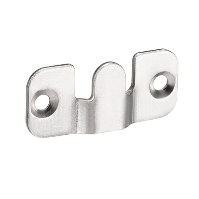 Harfington Uxcell Flush Mount Bracket,  44x19mm Zinc Plated Wall Mount Clip Hook for Picture Frame Hanger, 20 Pcs