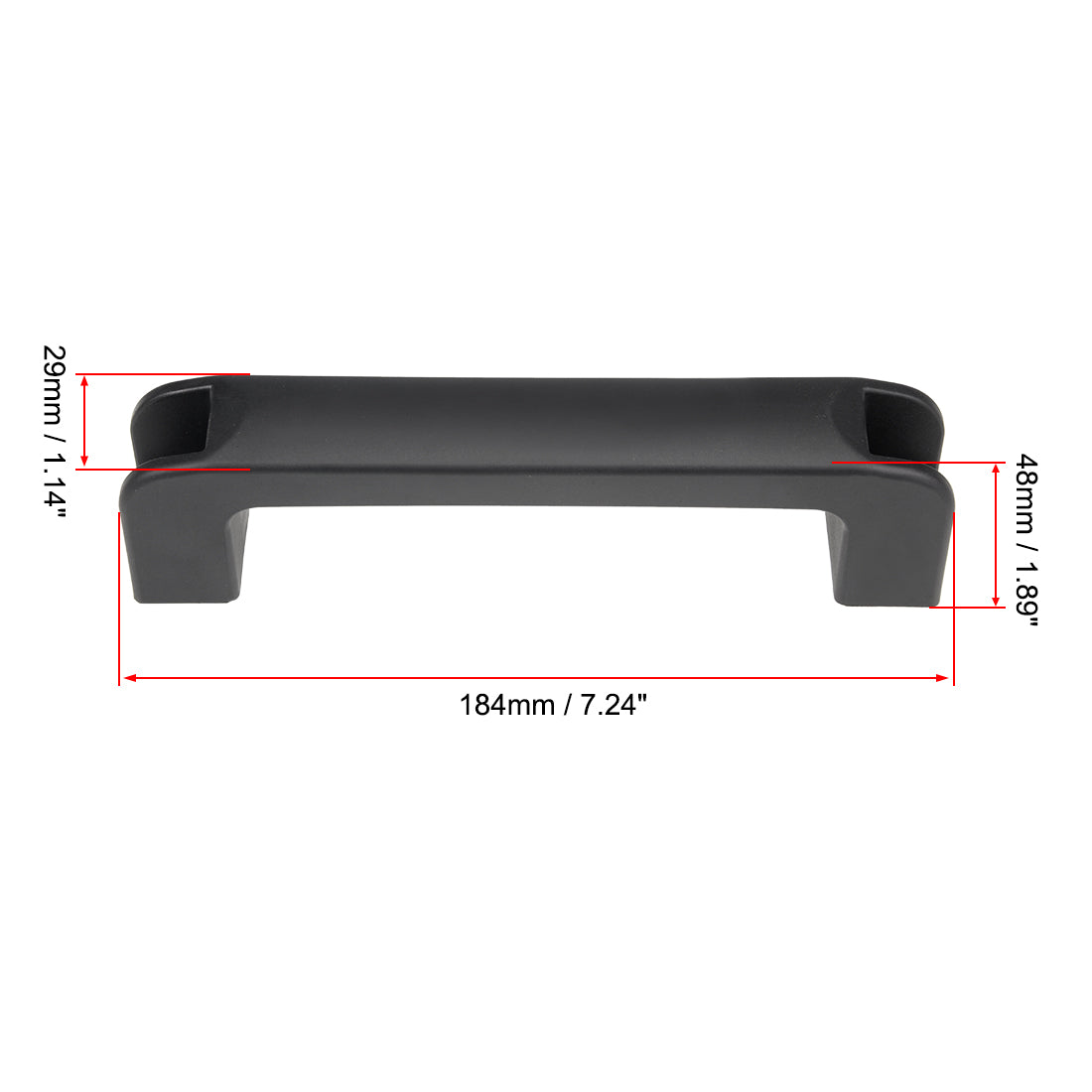 uxcell Uxcell 184 x 29 x 48mm Plastic Pull Handle 160mm Hole Centers Luggage Mechanical Equipment