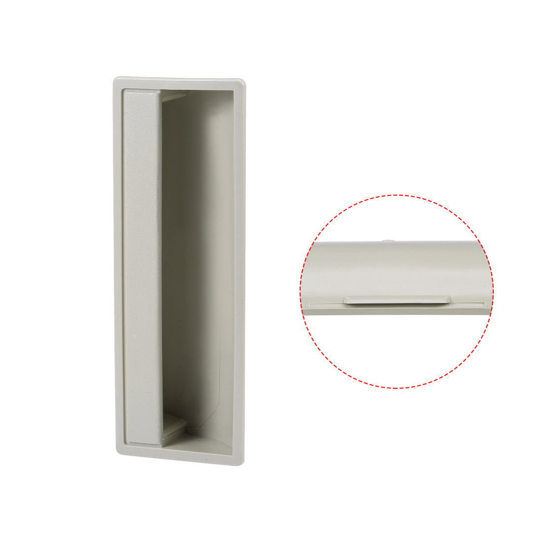 uxcell Uxcell Flush Pull Finger Insert Recessed Cabinet Door Handles 110mm x 40mm x 20mm Light Gray 2Pcs