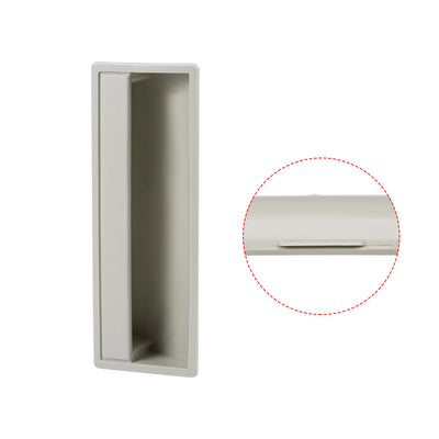 Harfington Uxcell Flush Pull Finger Insert Recessed Cabinet Door Handles 110mm x 40mm x 20mm Light Gray 2Pcs