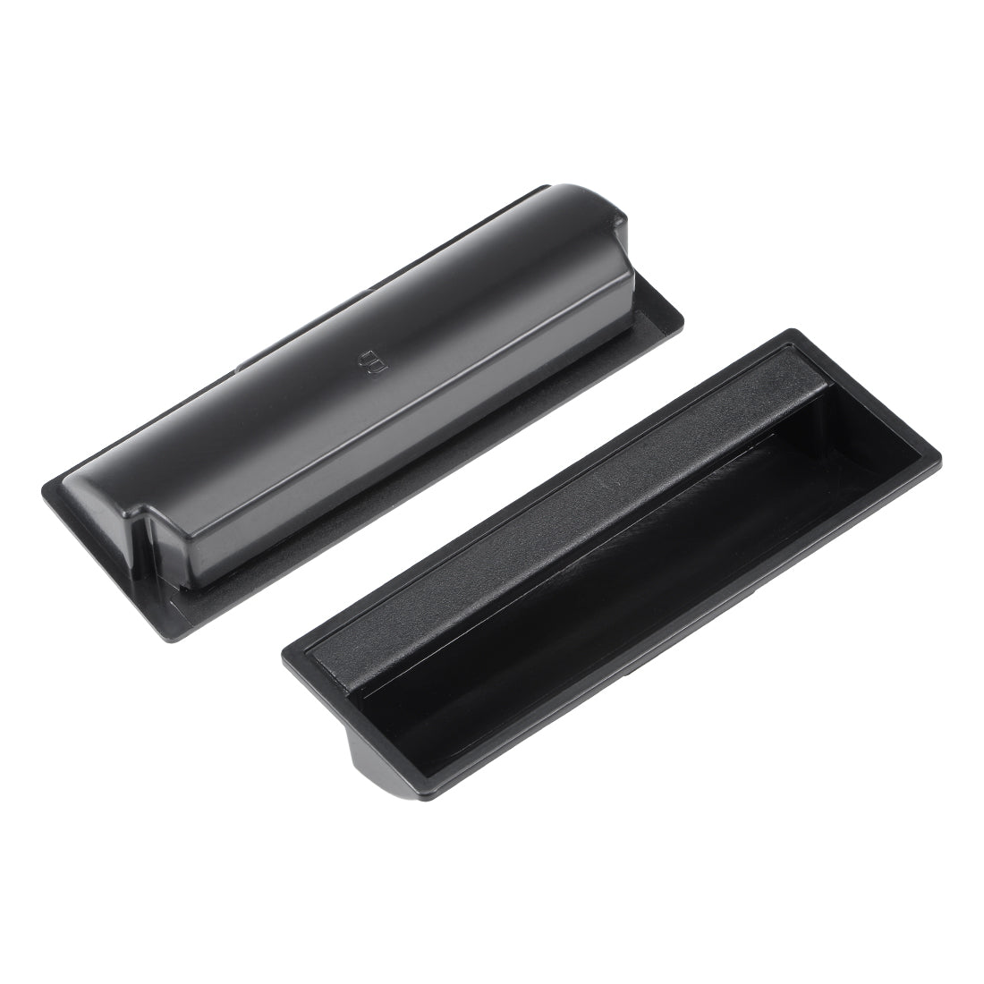 uxcell Uxcell Flush Pull Finger Insert Recessed Cabinet Handles 109mm x 40mm x 20mm Black 2Pcs