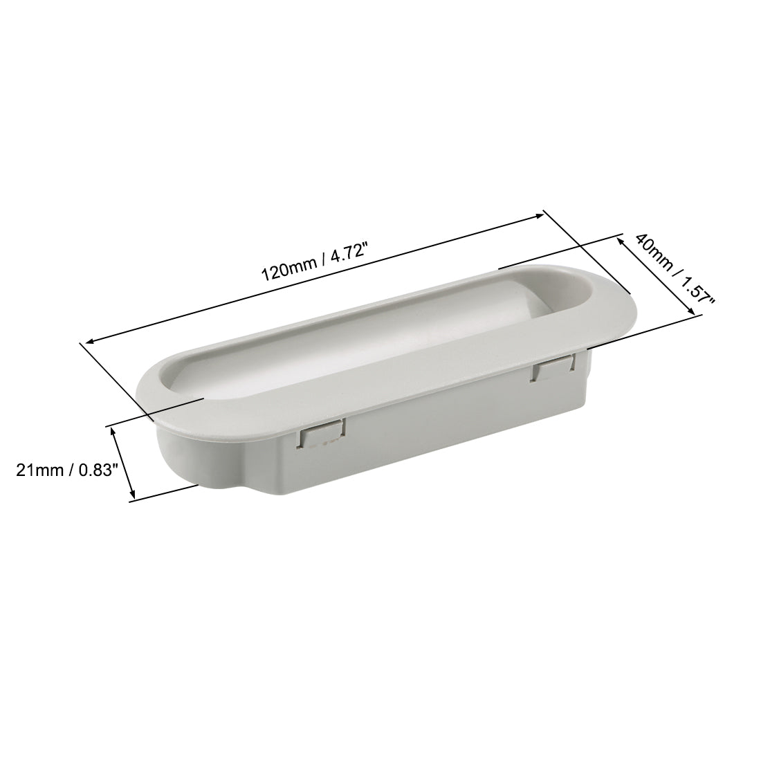 uxcell Uxcell Flush Pull Finger Insert Recessed Cabinet Door Handles 120mm x 40mm x 21mm 5Pcs