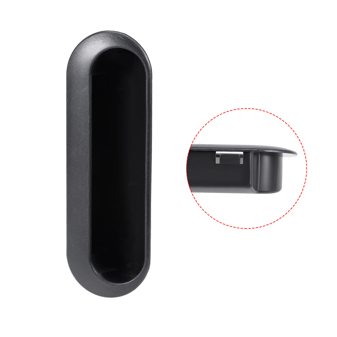 uxcell Uxcell Flush Pull Finger Insert Recessed Cabinet Handles 120mm x 40mm x 21mm Black