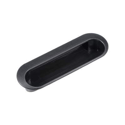 Harfington Uxcell Flush Pull Finger Insert Recessed Cabinet Handles 120mm x 40mm x 21mm Black