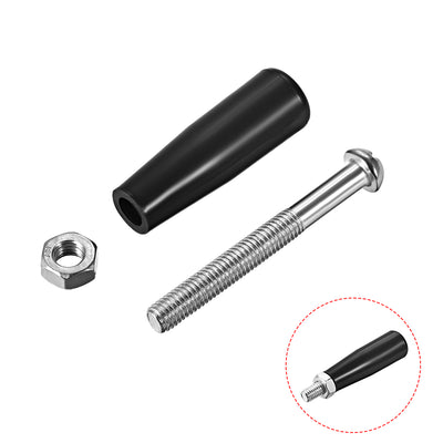 Harfington Uxcell Clamping Handles Screw Knobs M8 x 47mm (DxL)Threaded Plastic Metal Revolving Handle Grip 2pcs