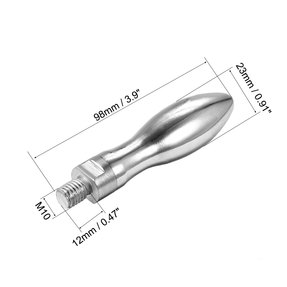 uxcell Uxcell Clamping Handle Gripandles Screw Knobs Handgrips M10 x 12mm Threaded Plastic Metal Revolving Handle Grip