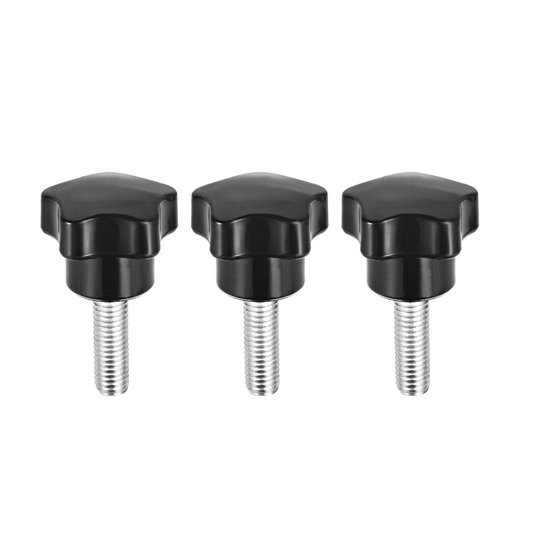 uxcell Uxcell Clamping Handle Gripandles Screw Knobs Handgrips M8 x 25mm Threaded Star-Shape 8pcs