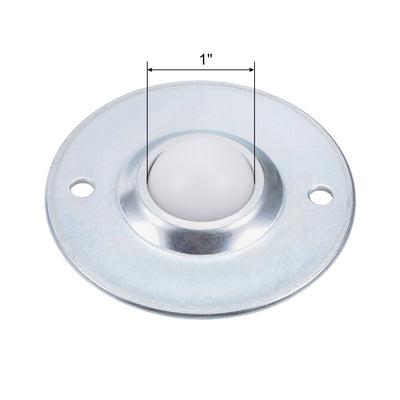 Harfington Uxcell Ball Transfers Bearing Unit CY-25B 1" Diameter, Flying Saucer Mounted, Nylon Ball, 99lbs Load Capacity