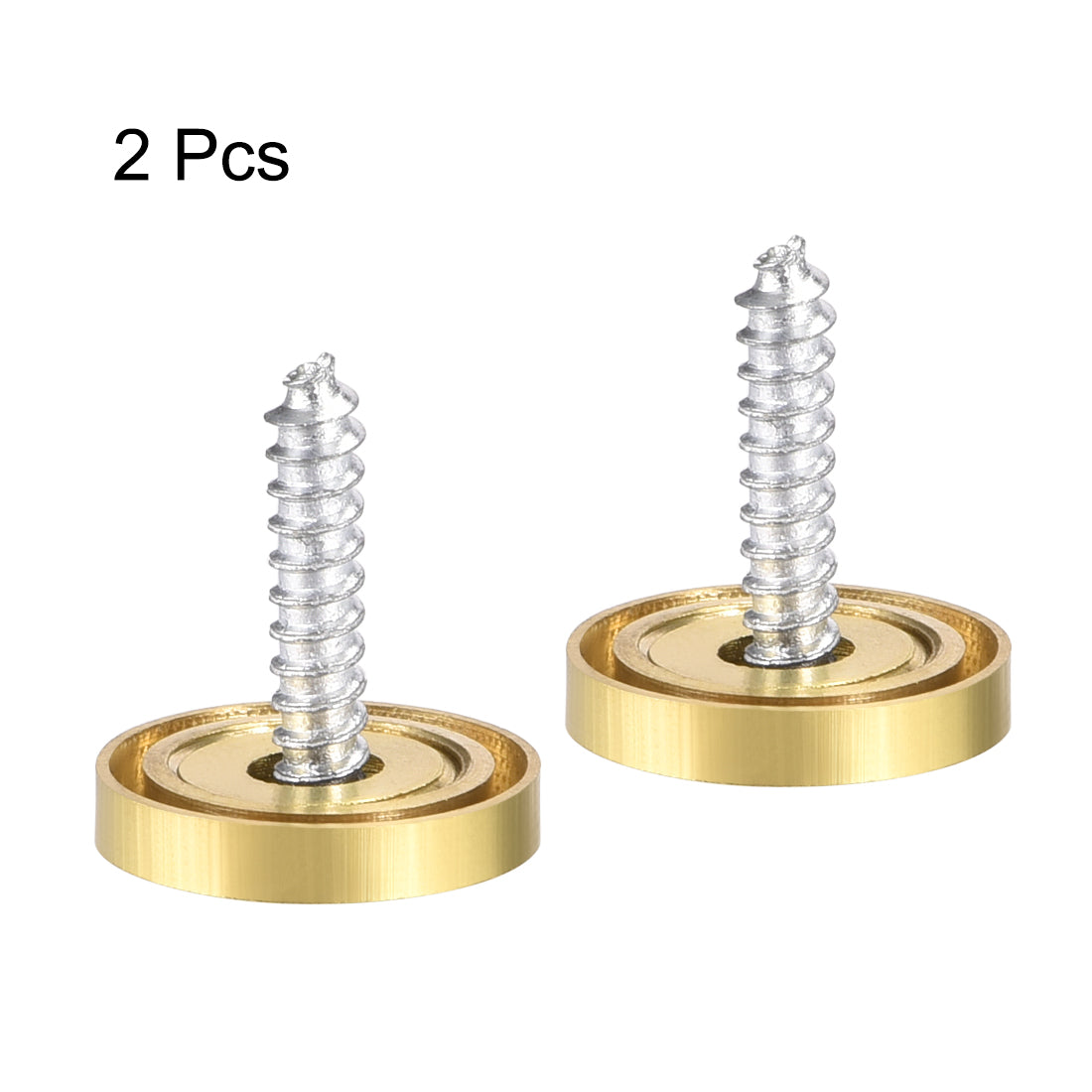 uxcell Uxcell Mirror Screws Decorative Caps Cover Nails Polished 2pcs