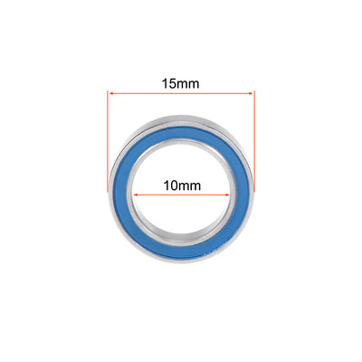 Harfington Deep Groove Ball Bearing Blue Sealed Chrome Steel Bearings