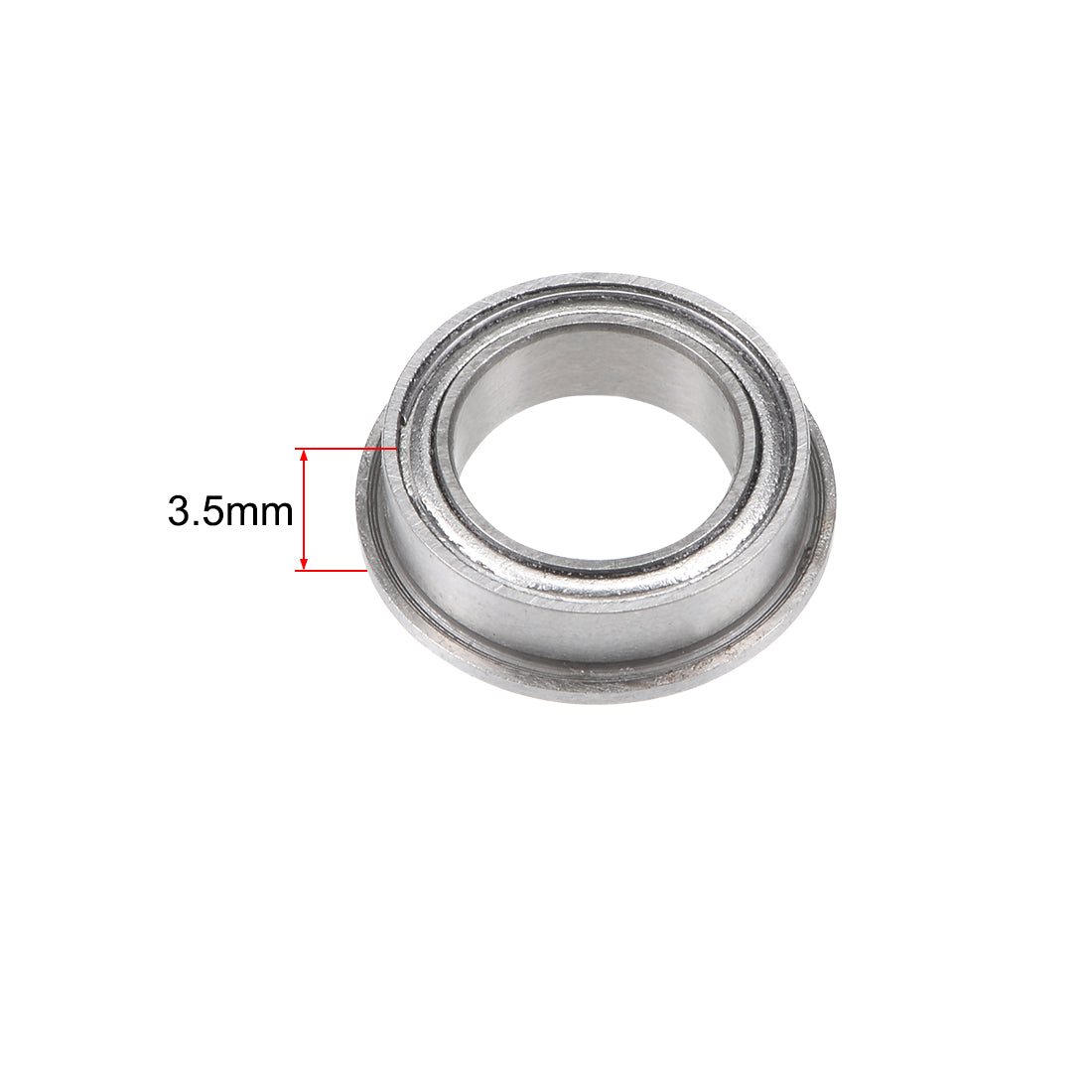 uxcell Uxcell Miniature Flange Deep Groove Ball Bearings Double Shield Chrome Steel