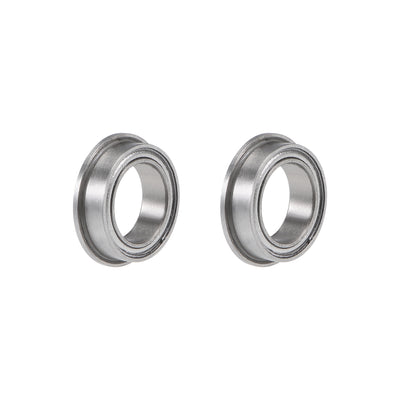 Harfington Uxcell Miniature Flange Deep Groove Ball Bearings Double Shield Chrome Steel