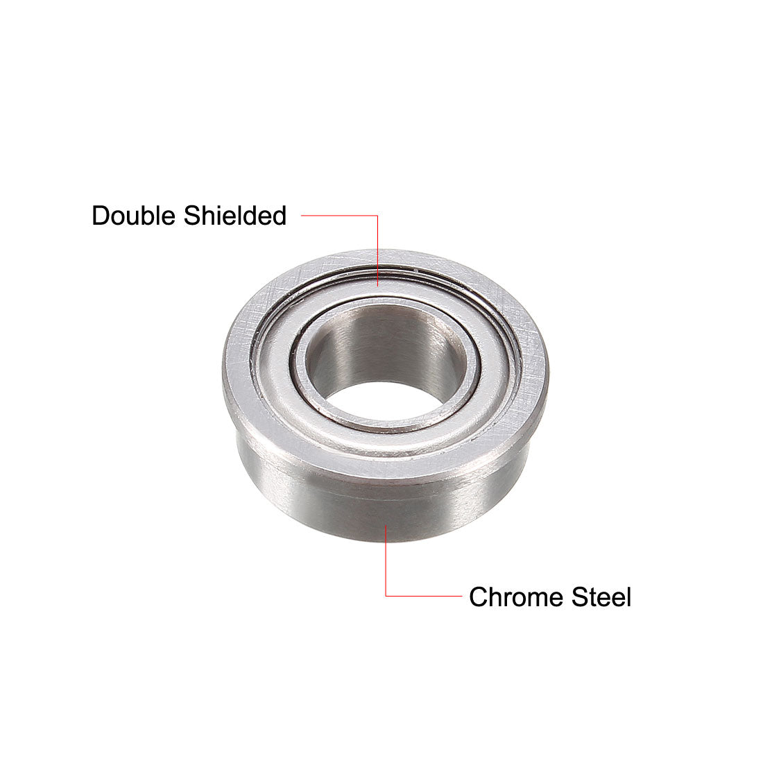 uxcell Uxcell Flange Deep Groove Ball Bearings Inch Double Shielded Chrome Steel