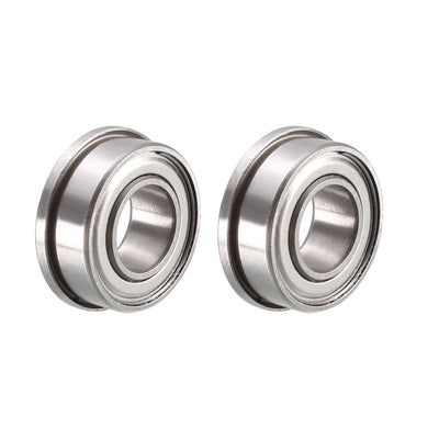 Harfington Uxcell Flange Deep Groove Ball Bearings Inch Double Shielded Chrome Steel