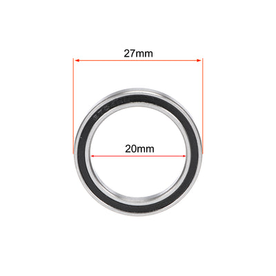 Harfington Uxcell Deep Groove Ball Bearings Thin Section Double Sealed Chrome Steel Z1