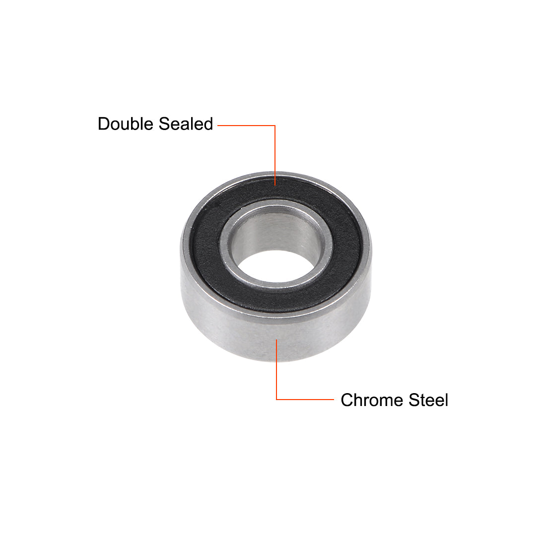 uxcell Uxcell S686-2RS Stainless Steel Ball Bearing 6x13x5mm Double Sealed 686-2RS Z2 Lever Bearings 5pcs