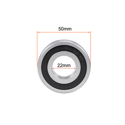 Harfington Uxcell Deep Groove Ball Bearing Double Seal Chrome Steel P0 Z1 Metric Bearings