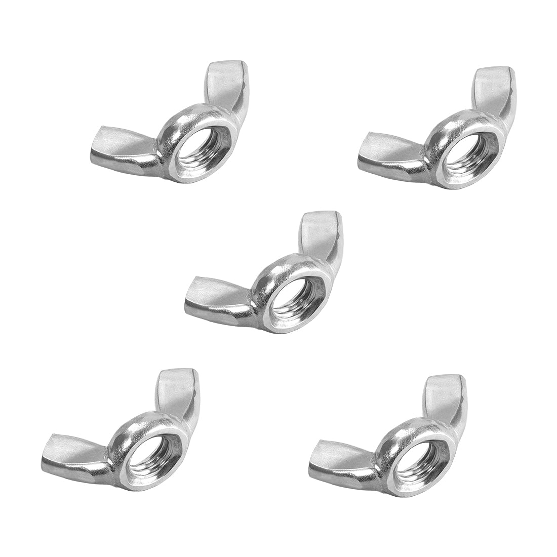 uxcell Uxcell M10 Wing Nuts, Carbon Steel Zinc Plated Hand Twist Tighten Ear Butterfly Nut, 5 Pcs