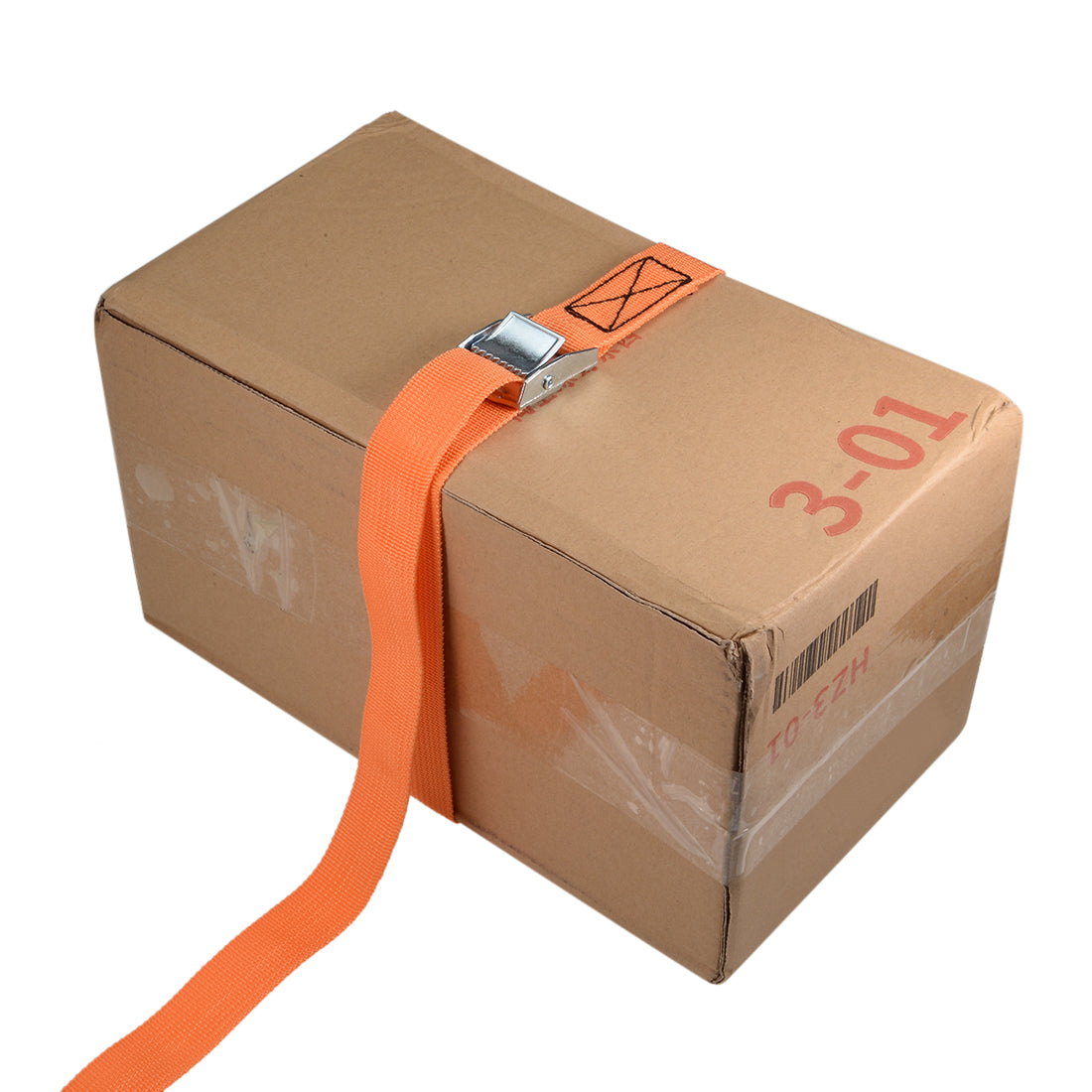 uxcell Uxcell Packung mit 4 Nocken Klemmschnalle Zurrgurt 2Mx25mm 250Kg Ladekappe Polypropylen für Transport Fracht Orange