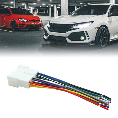 Harfington Uxcell DC 12V 16 Pin Car Female DVD  Wire Harness Adapter Connector for Hyundai