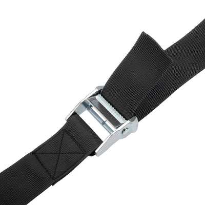 Harfington Uxcell 0.8M x 5cm Lashing Strap Cargo Tie Down Straps with Cam Lock Buckle 500Kg Work Load, Black