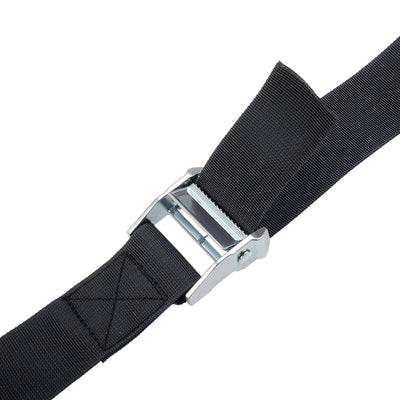 Harfington Uxcell 3Meters x 5cm Lashing Strap Cargo Tie Down Straps with Cam Lock Buckle 500Kg Work Load, Black