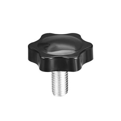 Harfington Uxcell Clamping Screw Knob , 47mm Dia Plum Hex Shaped Grips Star Knob M10 × 16mm Male Thread