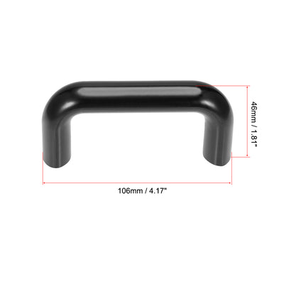 Harfington Uxcell Bakelite Pulls Handles 90mm Hole Centers Black for Industrial Machine 2Pcs