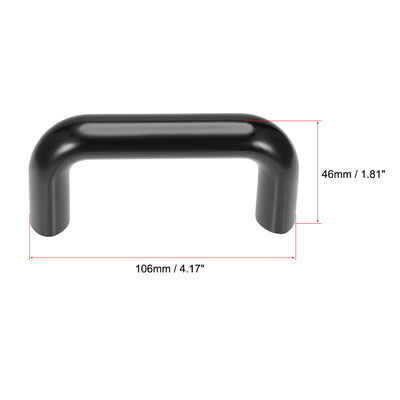 Harfington Uxcell Bakelite Plastic Pulls Handle 90mm Hole Centers Black for Industrial Machine, M8 Thread