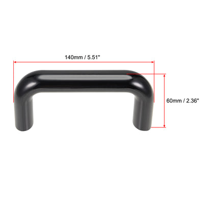 Harfington Uxcell Bakelite Plastic Pulls Handle 120mm Hole Centers Black for Industrial Machine