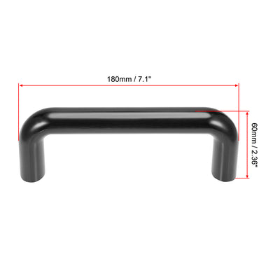 Harfington Uxcell Bakelite Plastic Pulls Handle 160mm Hole Centers Black for Industrial Machine