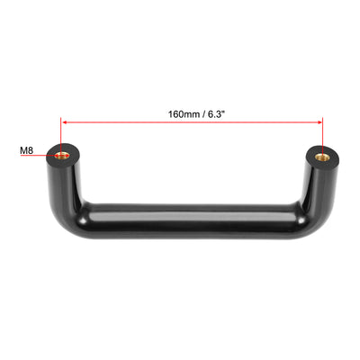 Harfington Uxcell Bakelite Plastic Pulls Handle 160mm Hole Centers Black for Industrial Machine