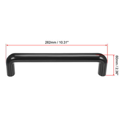 Harfington Uxcell Bakelite Pulls Handles 240mm Hole Centers Black for Industrial Machine 2Pcs