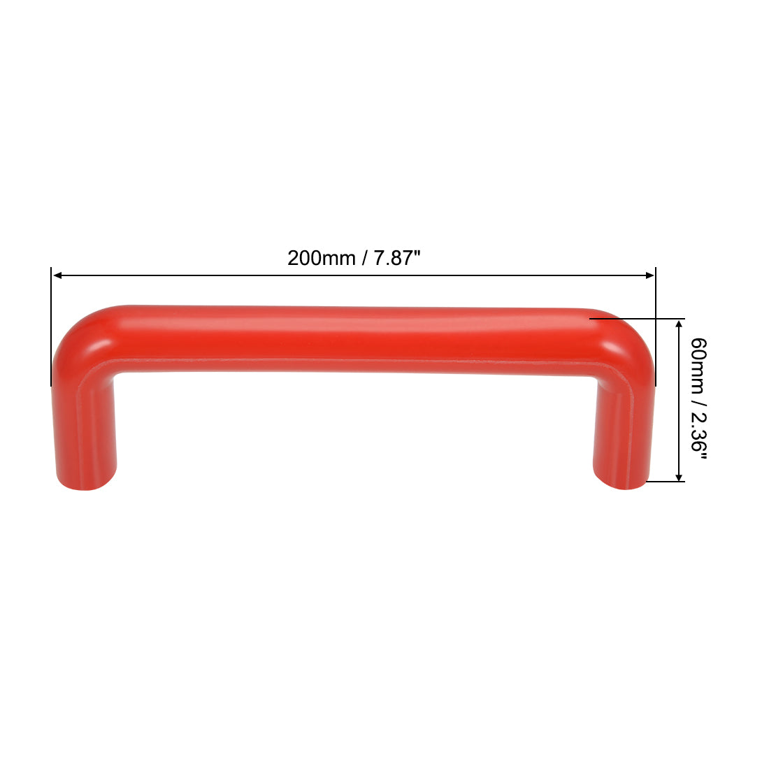 uxcell Uxcell Bakelite Plastic Pulls Handle 180mm Hole Centers Red for Industrial Machine 2Pcs