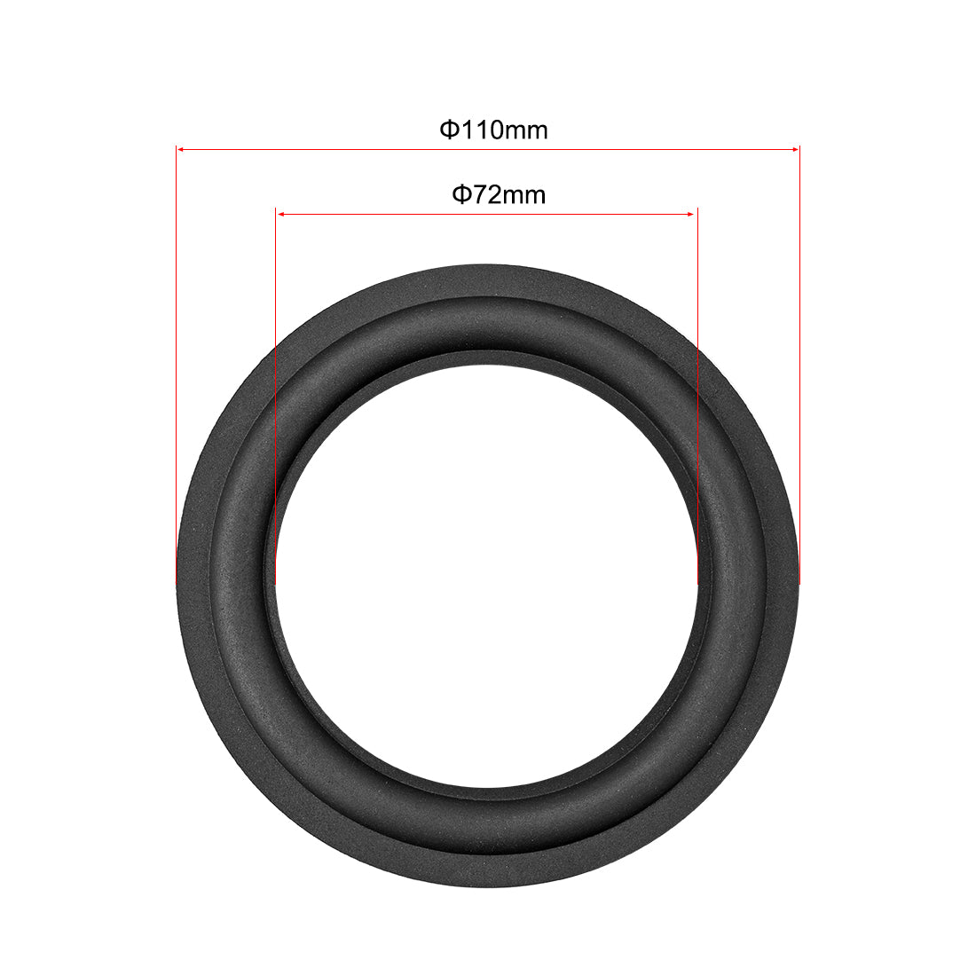 uxcell Uxcell 4.5" 4.5 inch Speaker Rubber Edge Surround Rings Replacement Part for Speaker Repair or DIY