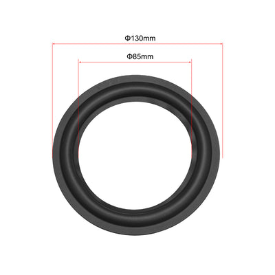 Harfington Uxcell 5" 5inch Speaker Rubber Edge Surround Rings Replacement Part for Speaker Repair or DIY