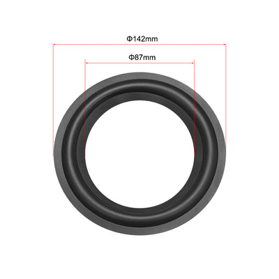 Harfington Uxcell 5.5" 5.5inch Rubber Edge Surround Rings Replacement Parts for Repair or DIY 2pcs