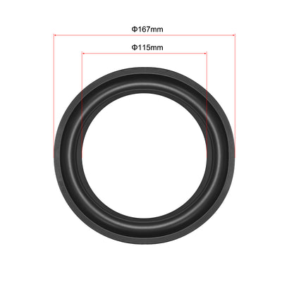 Harfington Uxcell 7" 7inch Rubber Edge Surround Rings Replacement Part for Repair or DIY