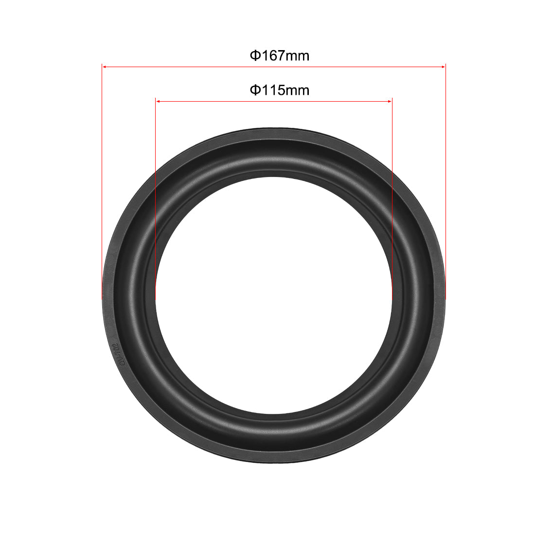 uxcell Uxcell 6.57" 6.57inch Speaker Rubber Edge Surround Rings Replacement Part for Speaker Repair or DIY 4pcs