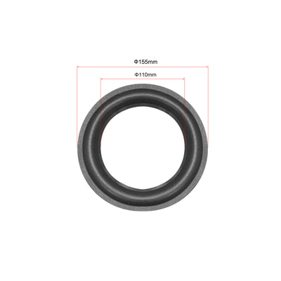 Harfington Uxcell 155mm Foam Edge Surround Rings Replacement Part for Repair or DIY 4pcs