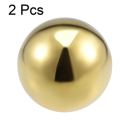 Harfington Uxcell 50mm Dia 201 Stainless Steel Hollow Cap Ball Spheres for Handrail Stair Newel Post Gold Tone 2pcs