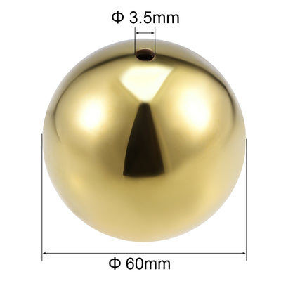 Harfington Uxcell 60mm Dia 201 Stainless Steel Hollow Cap Ball Spheres for Handrail Stair Newel Post Gold Tone 2pcs