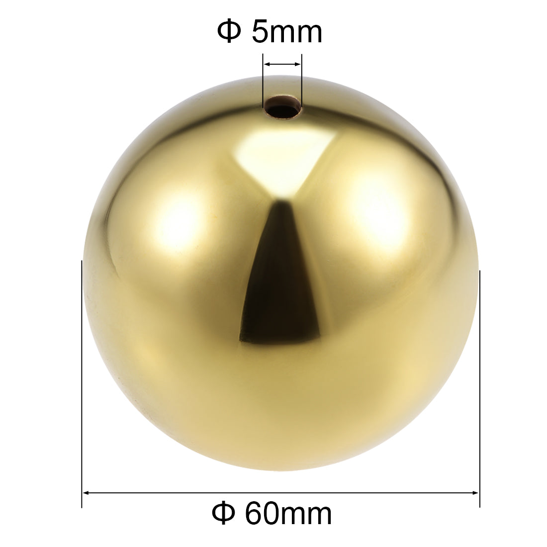 uxcell Uxcell 5Stk. 201 Edelstahl hohl Kappe Kugel Ball für Geländer Treppe Spindel Pfosten 60mm Durchmesser